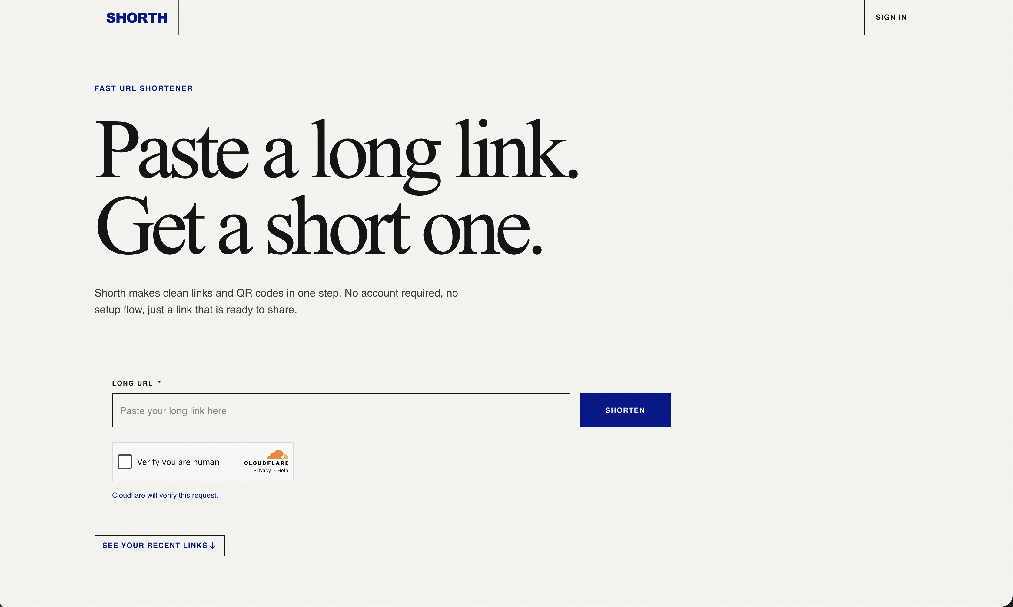 Shorth Link creation